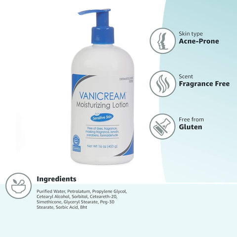Vanicream Shampoo - 12 Oz & Moisturizing Lotion with Pump - 16 Oz