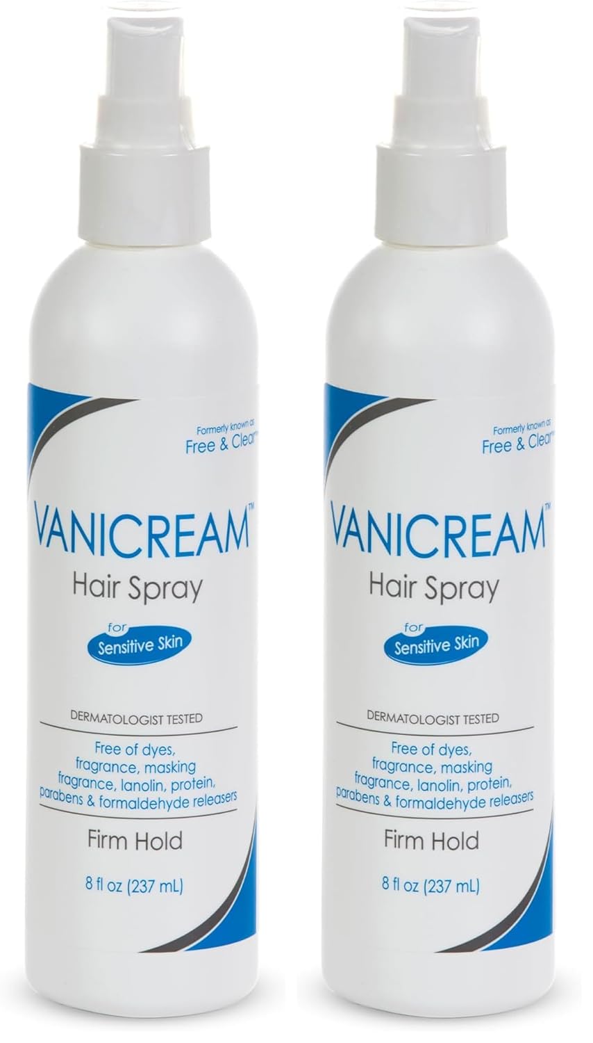 Vanicream Firm Hold Hairspray, Fragrance and Gluten Free, For Sensitive Skin, 8 Ounce, Packaging May Vary (Pack of 2)