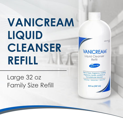 Vanicream Liquid Cleanser Refill, for Sensitive Skin, 32 FL OZ Bottle