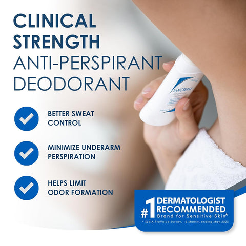 Vanicream Anti-Perspirant Deodorant for Sensitive Skin - 2.25 oz - Clinical-Strength Deodorant with 24-Hour Protection - Unscented