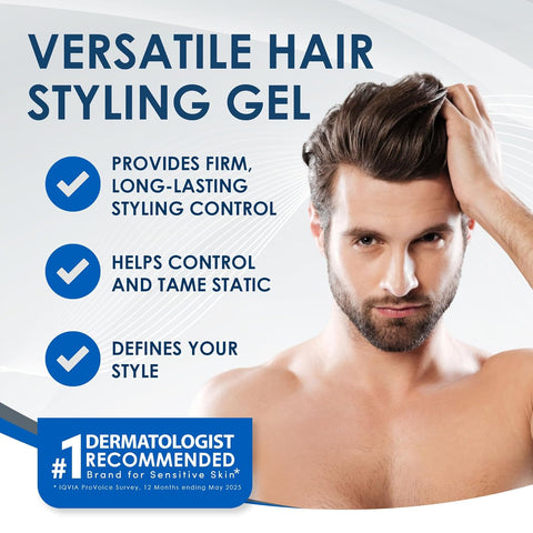 Vanicream Free & Clear Hair Styling Gel, Fragrance and Gluten Free, For Sensitive Skin, Unscented, 7 Oz